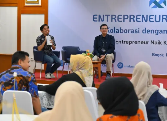 Executive Vice President Telkom Regional II Edie Kurniawan di acara Entrepreneur Hub kota Bogor yang diselenggarakan beberapa waktu lalu. (Sumber: Dok. Telkom)