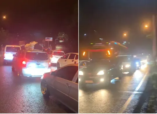 Pantauan arus mudik jalur cagak Nagreg arah Tasik dan Garut malam ini, Jumat 28 Maret 2025. (Sumber: Istimewa)