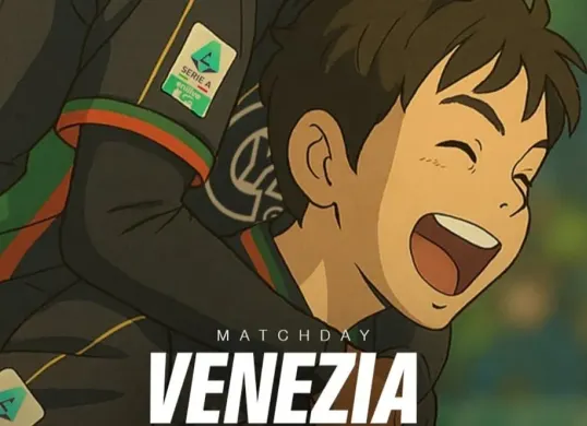 Klub sepakbola Italia Venezia pakai ala foto anime Ghibli yang sedang viral di media sosial pakai Chatgpt. (IG Venezia)