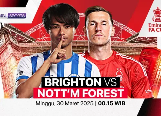 Link live streaming Brighton vs Nottingham Forest. (Sumber: Vidio)