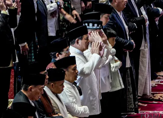 Presiden Prabowo Subianto Shalat Idul Fitri di Masjid Istiqlal 