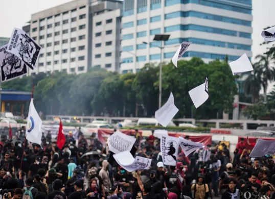 Jadwal demo buruh di DPR. (Sumber: Poskota/Bilal Nugraha Ginanjar)