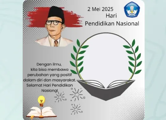 Link twibbon Hari Pendidikan Nasional 2025 gratis. (Sumber: Twibbonzie/Firly Official)