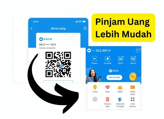 Cara pinjam uang di aplikasi DANA.  (Sumber: Poskota/Faiz)