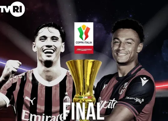 Info siaran langsug AC Milan vs Bologna di final Coppa Italia 2025. (Sumber: Instagram @tvrisports)