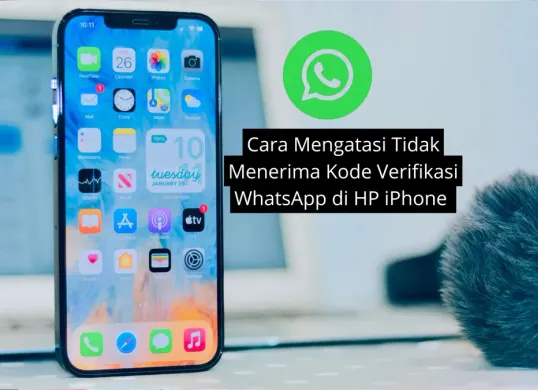 Cara mengatasi tidak bisa menerima kode verifikasi WhatsApp di HP iPhone. (Canva)