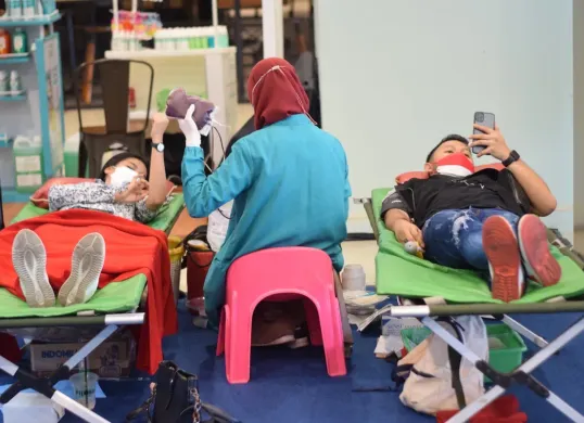 Rangkaian Kegiatan PMI Kota Tangerang yang menyediakan layanan transfusi darah ke masyarakat. (Sumber: Humas PMI Kota Tangerang)