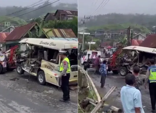 Kecelakaan tragis minibus Elf di Tawangmangu merenggut 5 nyawa. (Sumber: Instagram/@karanganyar_masa_kini)