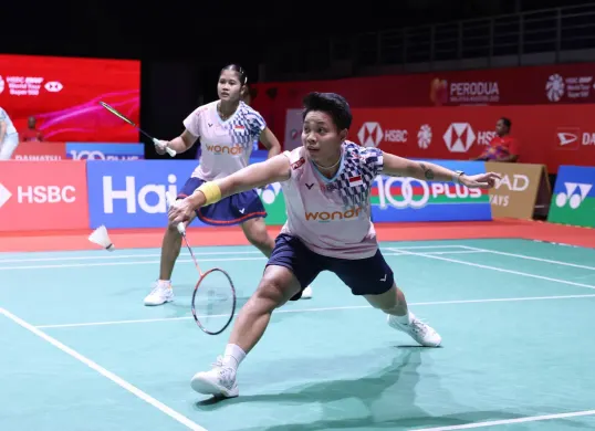 Pasangan ganda putri Indonesia, Apriyani Rahayu/Febi Setianingrum, membuka langkah positif di Malaysia Masters 2025. (Sumber: PBSI)
