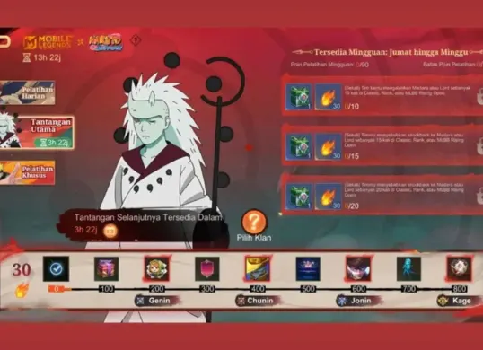 Event akademi ninja MLBB X Naruto (Sumber: MLBB)