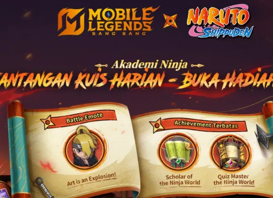 Pemain yang menjawab kuis Akademi Ninja MLBB x Naruto dengan benar akan dapat hadiah spesial. (Sumber: Instagram/Mobile Legends)