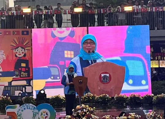 Ketua Harian Panitia HUT Ke-498 DKI Jakarta, Suharini Eliawati. (Sumber: POSKOTA | Foto: M Tegar Jihad)