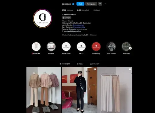 Ramai pembicaraan owner Gonegani terkait fashion. (Sumber: Gonegani)