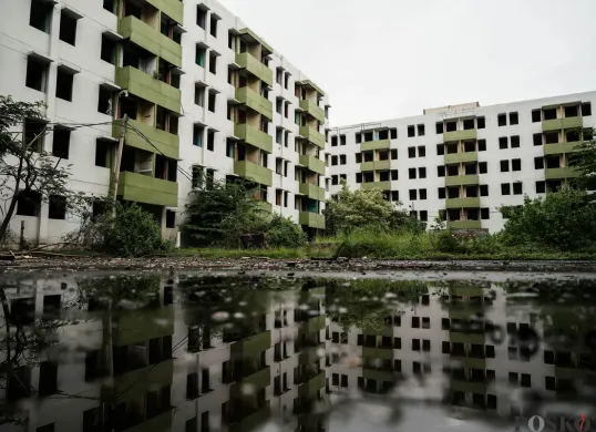 Kondisi bangunan Rusunawa Marunda, Cilincing, Jakarta Utara. (Sumber: Poskota/Bilal Nugraha Ginanjar)