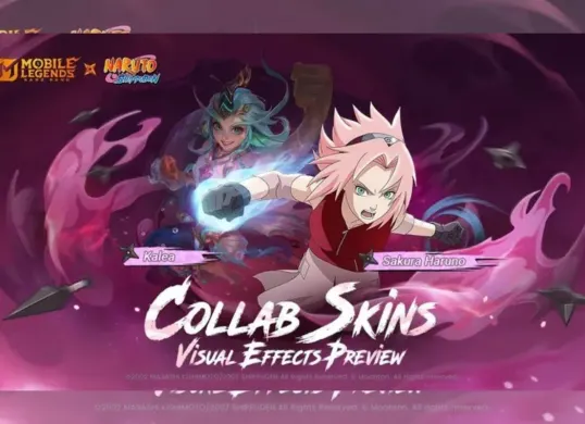 Ilustrasi kolaborasi antara MLBB x Naruto. (Sumber: Istimewa)