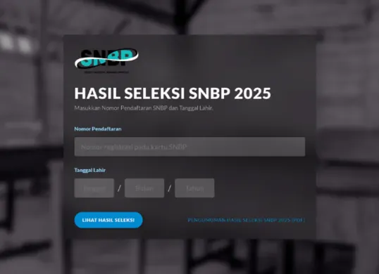 Cara cek hasil SNBP 2025 secara online (Sumber: pengumuman-snbp.snpmb.id)
