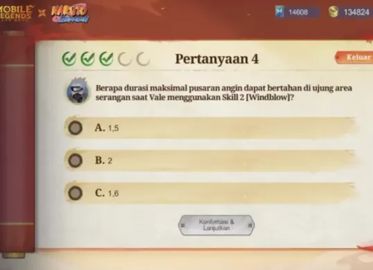 Fakta Mengejutkan! Ini Durasi Maksimal Pusaran Angin Vale Saat Skill 2 Aktif di MLBB Naruto Quiz (Sumber: Dok/MLBB X Naruto)