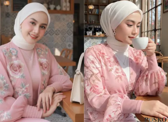 Prompt Edit Foto di Cafe Aesthetic dengan OOTD Pastel Pakai Gemini AI (Sumber: TikTok/@yulizaa20)