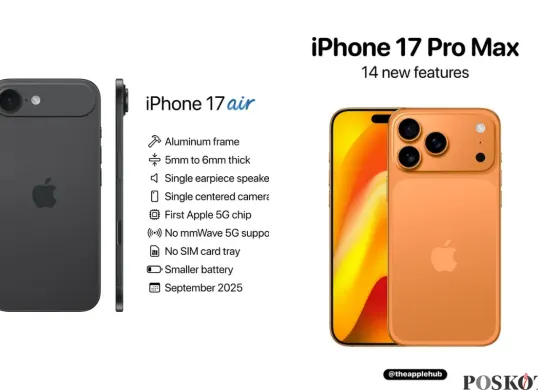iPhone 17 Pro Max tampil elegan dengan sistem kamera tiga lensa yang kini membawa performa setara kamera film profesional. (Sumber: Instagram/theapplehub/Edited Muhammad Ibrahim)