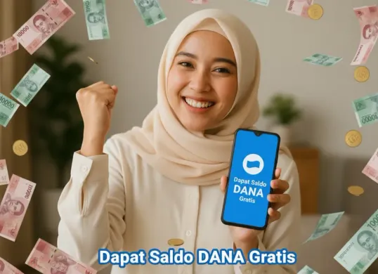 Ilustrasi dapat hadiah saldo DANA gratis dari aplikasi game penghasil uang. (Sumber: Gemini AI)