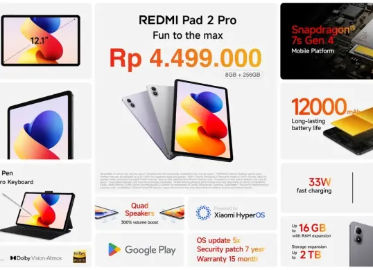 Xiaomi Pad 2 Pro Baru Saja Dirilis, Berikut Spesifikasi dan Harga Spesialnya (Sumber: Xiaomi Indonesia)