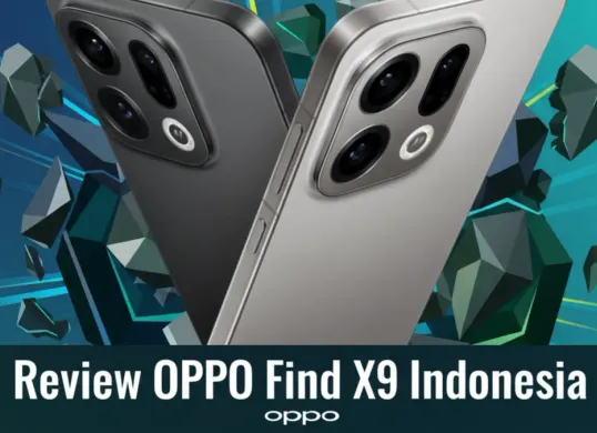 Desain premium OPPO Find X9 tampak elegan dalam varian Titanium Grey, modul kamera kotak dengan dua lingkaran besar dan satu kecil memberikan karakter tersendiri. (Sumber: Dok/Gemini AI)