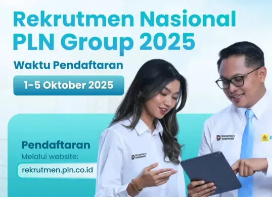 Proses rekrutmen PLN 2025 resmi dibuka, pendaftaran online 1–5 Oktober 2025 melalui laman rekrutmen.pln.co.id. (Sumber: Instagram/@pln_id)