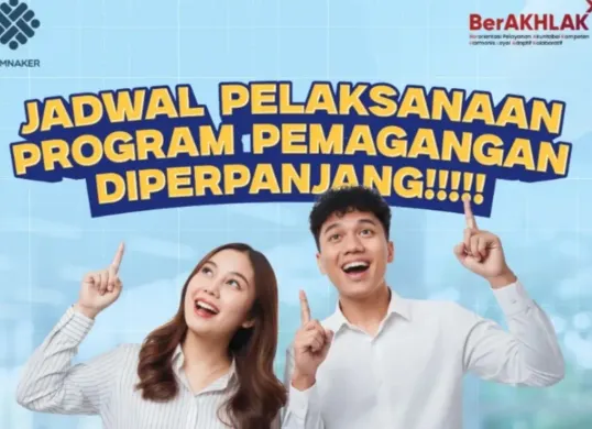 Kuota terakhir 2025! Ikut Magang Nasional Batch 3 dengan 13.652 lowongan. Daftar 4-7 Desember, seleksi kilat, program mulai 16 Desember 2025. Info lengkap di sini. (Sumber: Instagram/@kemnaker)