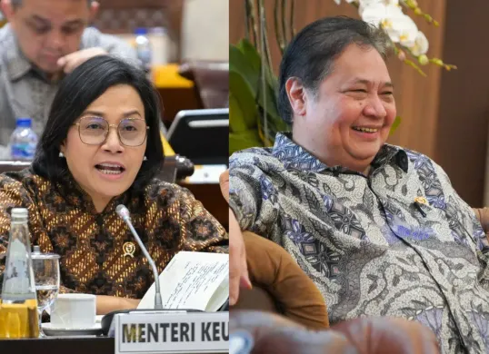 Airlangga Hartarto memberikan klarifikasi di Istana Kepresidenan terkait isu pengunduran diri Menteri Keuangan Sri Mulyani, 31 Agustus 2025. (Sumber: Instagram)