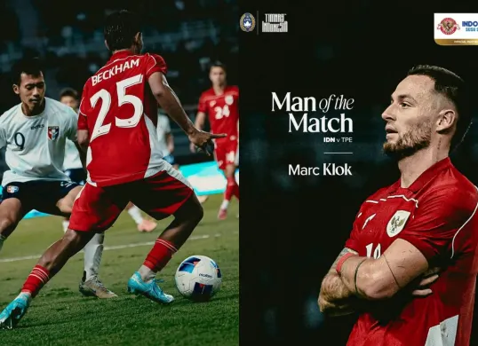 Penampilan 4 pemain Persib Bandung bersama Timnas Indonesia memuaskan, Marc Klok sabet Man of The Match lawan China Taipei. (Sumber: kolase Instagram)