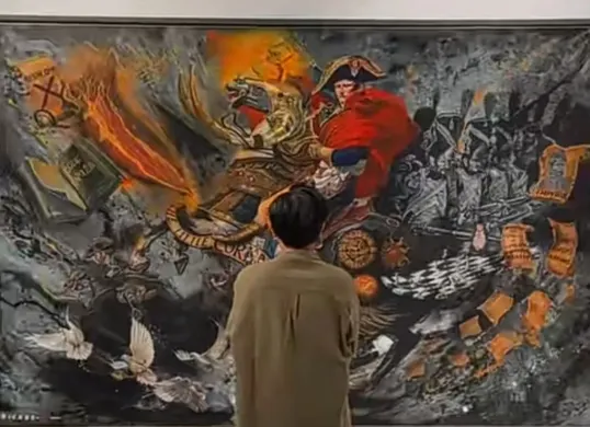 Pameran lukisan terbaru di Jakarta. (Sumber: TikTok/@naknganggur)
