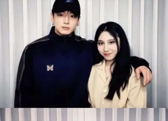 Ilustrasi tutorian buat foto dipeluk idol K-Pop. (Sumber: TikTok/stillwithjokie)