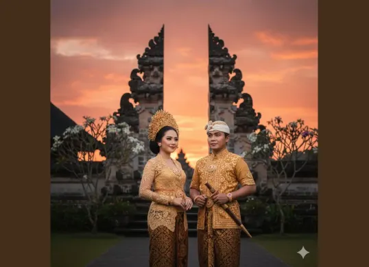 Ilustrasi baju Adat Bali (Sumber: Gemini AI)