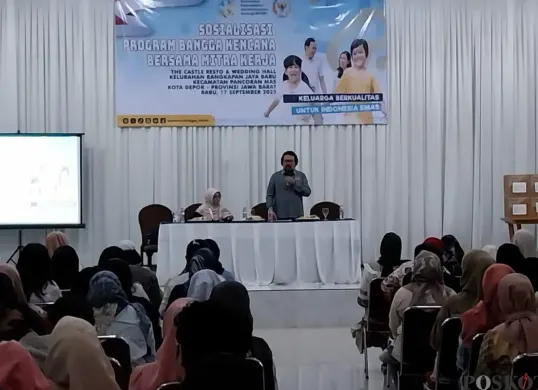 Sosialisasi program Bangga Kencana di Kelurahan Rangkapan Jaya Baru, Keceamatan Pancoran Mas, Kota Depok, Rabu, 17 September 2025. (Sumber: Poskota/Angga Pahlevi)