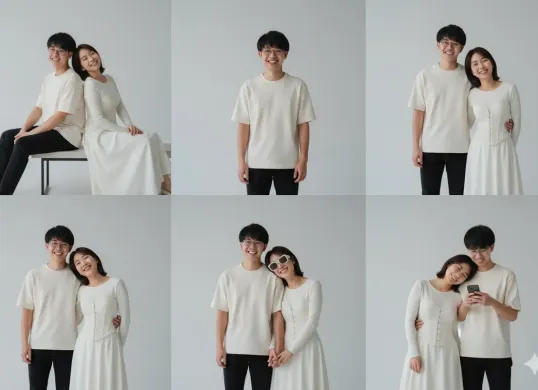 Tren edit foto bareng pasangan ala pemotretan studio pakai AI Gemini. (Sumber: X/ @reviewtechid)