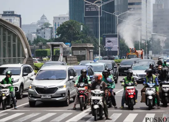 Sejumlah ruas jalan Jakarta berpotensi macet akibat demo hari ini, Ranu, 28 Oktober 2026. (Sumber: Poskota/Bilal Nugraha Ginanjar)