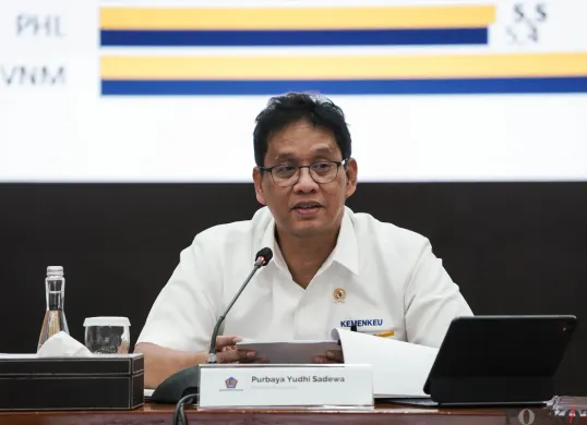 Menteri Keuangan Purbaya Yudhi Sadewa  memberikan keterangan pers APBN KiTa di Jakarta, Senin, 22 September 2025. (Sumber: Poskota/Bilal Nugraha Ginanjar)