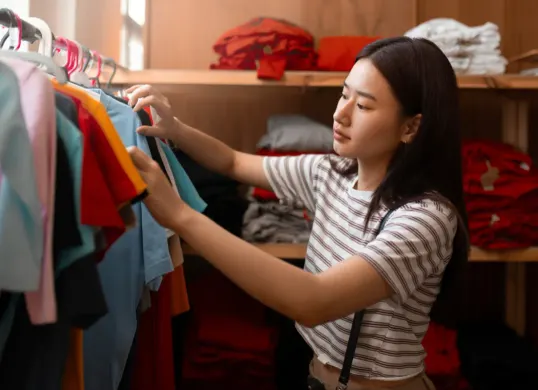 Ilustrasi Thrifting atau berburu barang preloved di Jakarta. (Sumber: Freepik)