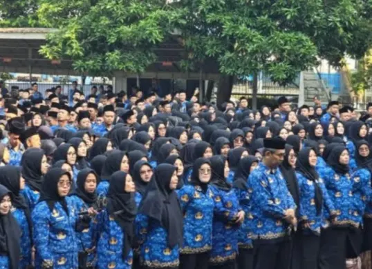 Ribuan PPPK Pandeglang saat mengikuti pelantikan. (Sumber: Istimewa)