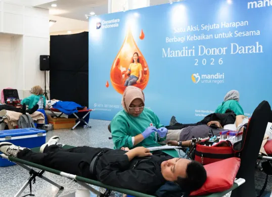 Gelaran program Mandiri Donor Darah yang digelar oleh Bank Mandiri dan PMI. (Sumber: Bank Mandiri)