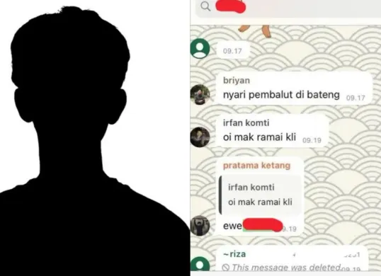 Sejumlah mahasiswa TMB IPB diduga melakukan pelecehan verbal melalui grup chat. (Sumber: X/@ipb_menfess dan Pinterest)