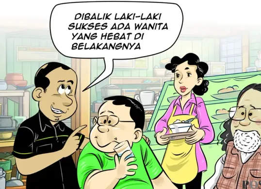 Obrolan Warteg: Sukses Suami Karena Ada Wanita Hebat di Sampingnya, edisi Rabu, 22 April 2026. (Sumber: Poskota/Arif Setiadi)