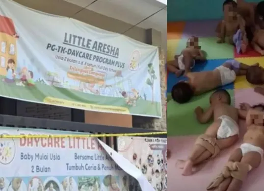 Daycare Little Aresha di DIY diduga milik seorang hakim. Polisi telah menetapkan 13 tersangka dalam kasus kekerasan terhadap 53 anak, sementara penyelidikan terus berlanjut. (Sumber: X/@abulmuzaffar10)