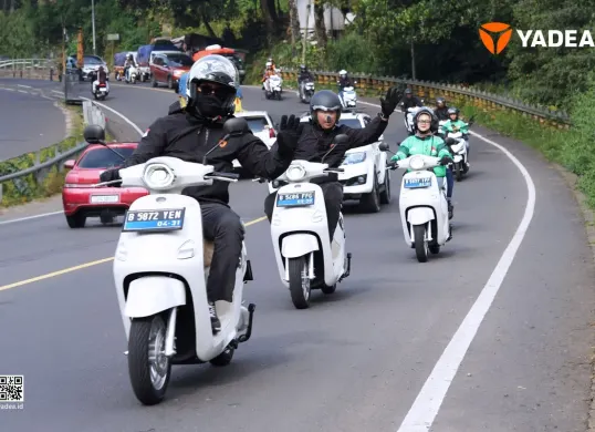 Yadea Indonesia menggelar uji jarak jauh bertajuk 150+KM Challenge dengan rute Bandung menuju Bogor (Sumber: Yadea Indonesia)