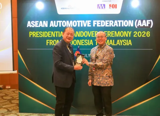 Pergantian kepemimpinan AAF dari Gabungan Industri Kendaraan Bermotor Indonesia (Gaikindo) kepada Malaysian Automotive Association (MAA) untuk masa jabatan 2026–2028. (Sumber: Gaikindo)