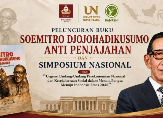 Peluncuran buku "Pemikiran Soemitro" di gedung RRI, Jakarta Pusat, Selasa, 4 Agustus 2026. (Sumber: Dok. Nusantara Centre)