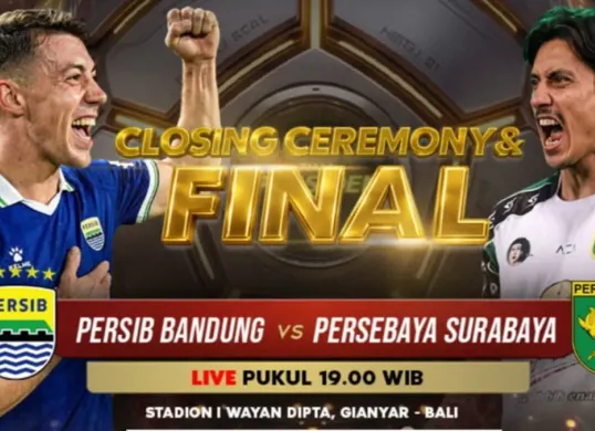 Link live streaming Persib vs Persebaya di final Piala Presiden 2026 malam hari ini, Kamis, 6 Agustus 2026. (Sumber: Instagram/@sports.indosiar)