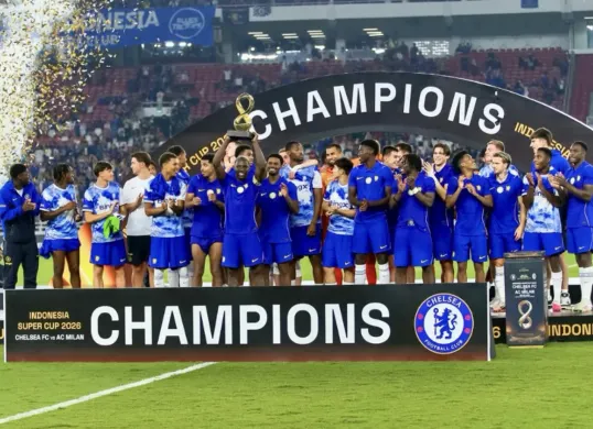 Kemenangan Chelsea mengalahkan AC Milan 3-0 pada laga Indonesia Super Cup 2026 di Stadion Utama Gelora Bung Karno, Jakarta. (Sumber: Instagram)
