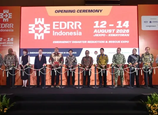 Pameran kesiapsiagaan bencana EDRR Indonesia 2026 digelar di JIExpo, Kemayoran, Jakarta Pusat, Rabu, 12 Agustus 2026. (Sumber: Dok. Istimewa)