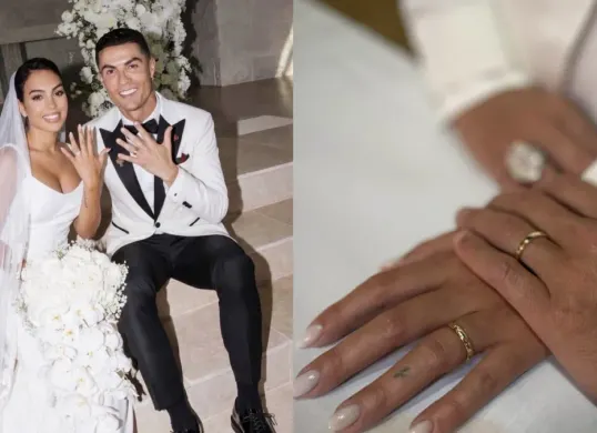 Cristiano Ronaldo dan Georgina Rodríguez resmi menikah setelah hampir satu dekade menjalani hubungan dan membangun keluarga bersama. (Sumber: Instagram/@cristiano)